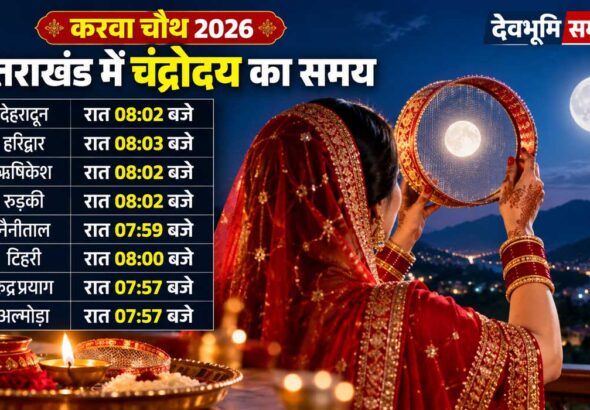 करवा चौथ 2026 पर चंद्रमा की पूजा करती महिला का सांकेतिक चित्र
