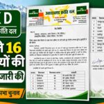 उत्तराखंड क्रांति दल के केंद्रीय अध्यक्ष सुरेंद्र कुकरेती द्वारा जारी 16 विधानसभा प्रत्याशियों की पहली सूची और पार्टी का आधिकारिक पत्र।