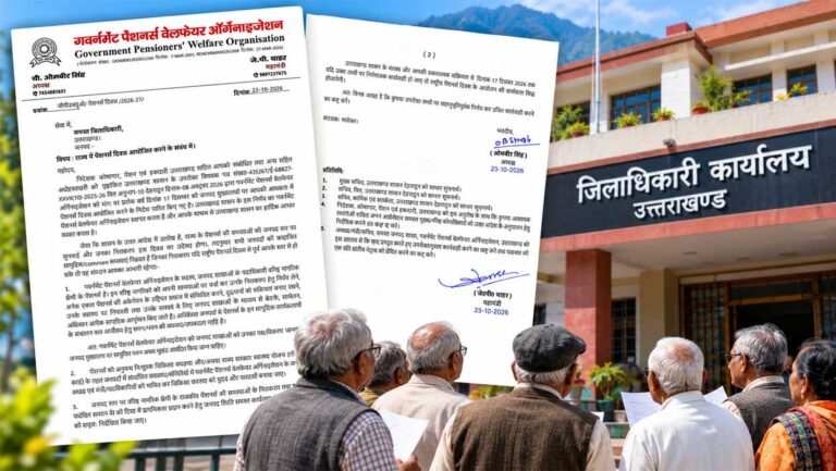 उत्तराखंड में राष्ट्रीय पेंशनर दिवस के आयोजन और पेंशनरों की मांगों को लेकर गवर्नमेंट पेंशनर्स वेलफेयर ऑर्गेनाइजेशन द्वारा जिलाधिकारियों को भेजे गए पत्र